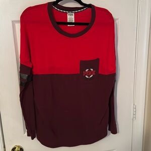 PINK Victoria’s Secret T-shirt Size M Color Red White Burgundy Black